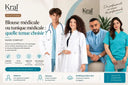 Blouse médicale ou tunique médicale Kral pour professionnels de santé au Maroc