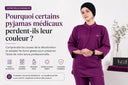 Pyjama médical violet Kral conçu pour conserver sa couleur et son apparence lavage après lavage