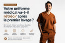 Uniforme médical homme Kral en tissu polyester viscose élasthanne