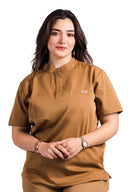 Kral uniforme et pyjama medical collection le col femme sable