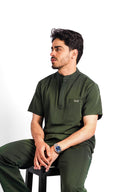 Kral uniforme et pyjama médical collection le col femme vert foret