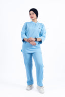 Kral uniforme et pyjama médical collection 3/4 femme bleu ciel