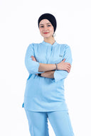 Kral uniforme et pyjama médical collection 3/4 femme bleu ciel