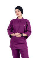 Kral uniforme et pyjama médical collection 3/4 femme prune royale