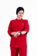 Kral uniforme et pyjama médical collection 3/4 femme rouge