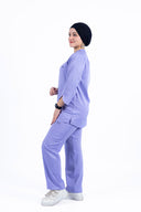 Kral uniforme et pyjama médical collection 3/4 femme mauve 