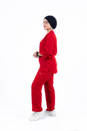 Kral uniforme et pyjama médical collection 3/4 femme rouge