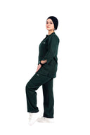 Kral uniforme et pyjama médical collection 3/4 femme vert foret