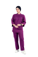 Kral uniforme et pyjama médical collection 3/4 femme prune royale
