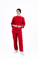 Kral uniforme et pyjama médical collection 3/4 femme rouge
