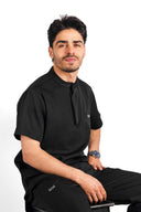 Kral uniforme et pyjama médical collection le col homme noir