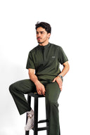 Kral uniforme et pyjama médical collection le col homme vert foret
