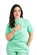 Kral uniforme et pyjama collection femme le col vert eau
