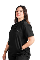 Kral uniforme et pyjama medical collection le col femme noir